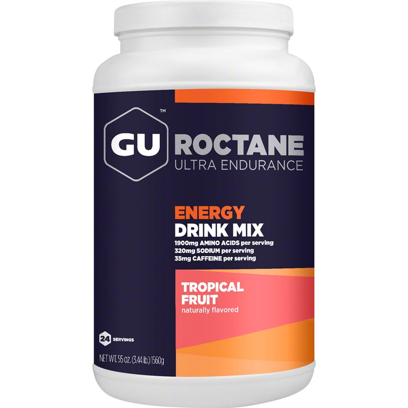 GU Roctane Energy Drink Mix – Tropical, 24 Serving Canister