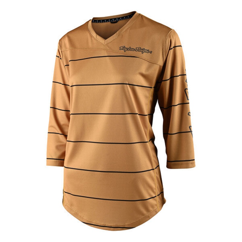 Troy Lee Designs Mischief 3/4 Sleeve MTB Jersey – Womens – Pinstripe – Honey Honey X-Small