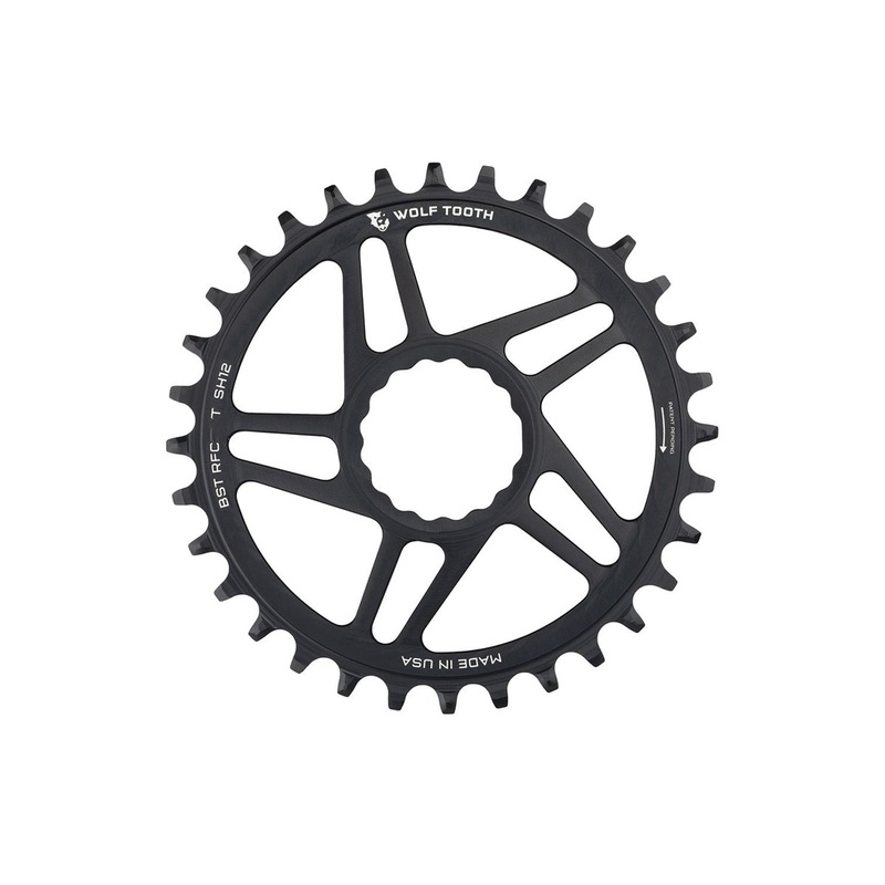 Wolf Tooth Components CINCH Direct Mount Shimano 12 Spd Chainring – Black Black 30t Boost