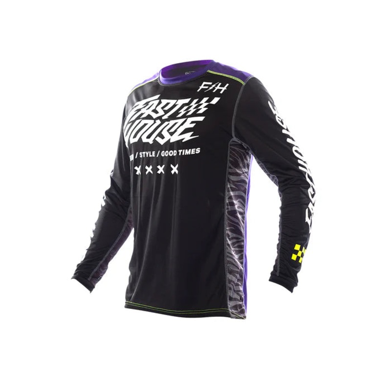Fasthouse Grindhouse Rufio Jersey – Youth-Black-Purple Black – Purple Small