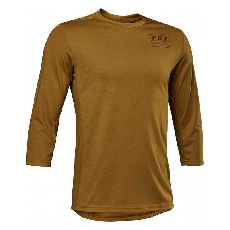 Fox Racing Ranger Dri Release 3/4 Sleeve MTB Jersey – Iron – Caramel Caramel Small