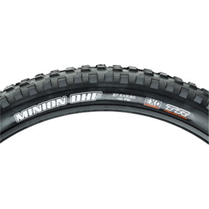 Maxxis Minion DHF 27.5″ Folding MTB Tire – WT Wide Trail – EXO Black 2.5″ (DC)Dual Compound – (TR)Tubeless Ready – (EXO)EXO Sidewall – 60TPI