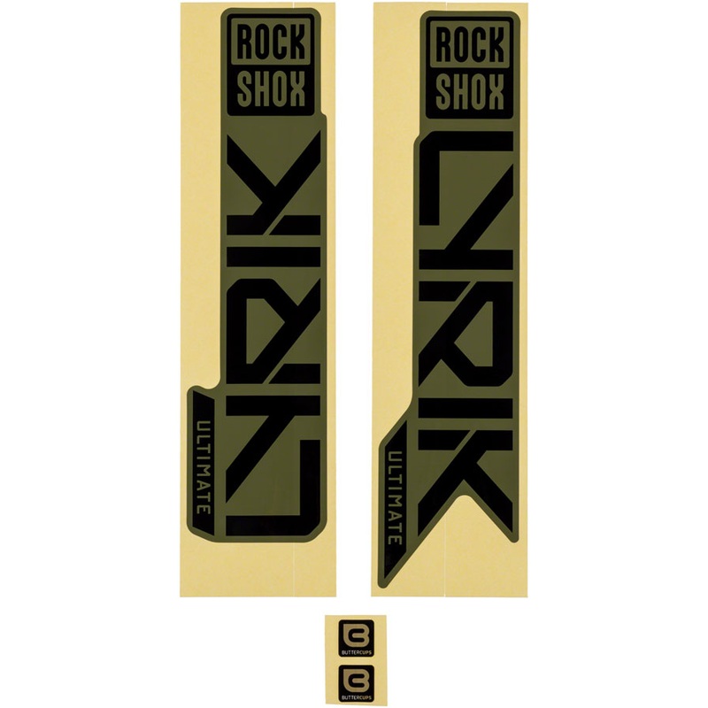 RockShox Fork Decal Kit – Lyrik Ultimate, 27.5″/29″, Gloss Black For Gloss Green (2023+)