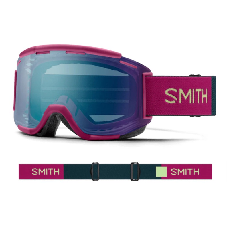 Smith Squad MTB Goggle – Huckleberry-Pacific Huckleberry-Pacific ChromaPop Everyday Blue Mirror Anti Fog & Clear Lens