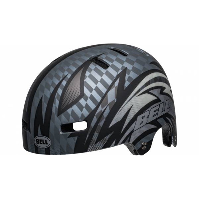 Bell Local BMX Helmet – Psycho Matt Black-Gray Psycho Matt Black – Gray Small