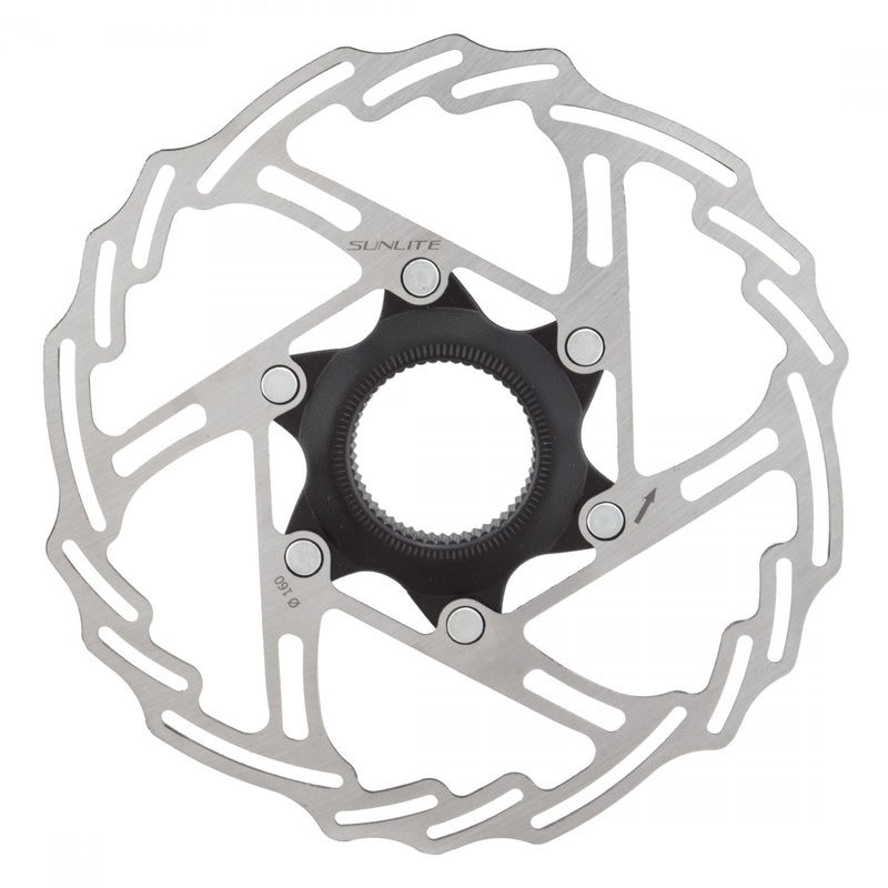 Sunlite 2-Piece CenterLock Disc Brake Rotors  Stainless Steel Heat-Dissipating, Durable, Compatible with 160mm & 180mm Bike Disc Brake Systems 160mm