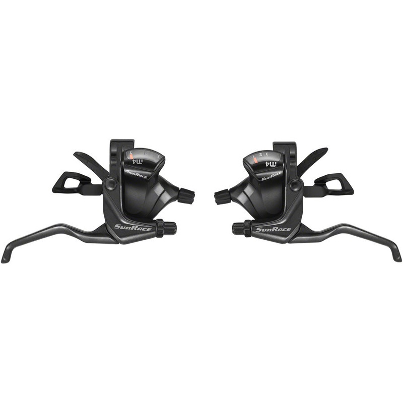 SunRace M406 ST Trigger Brake/Shift Lever Set – 3×7-Speed For V-Brakes Black