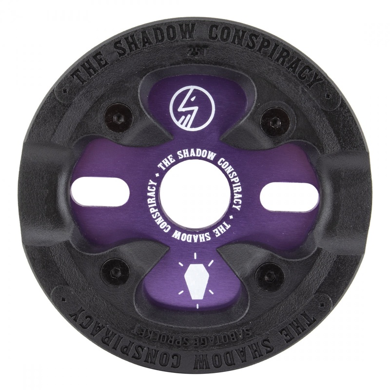 The Shadow Conspiracy Sabotage Chainring 25T 1pc/3pc Skeletor Aluminum Purple