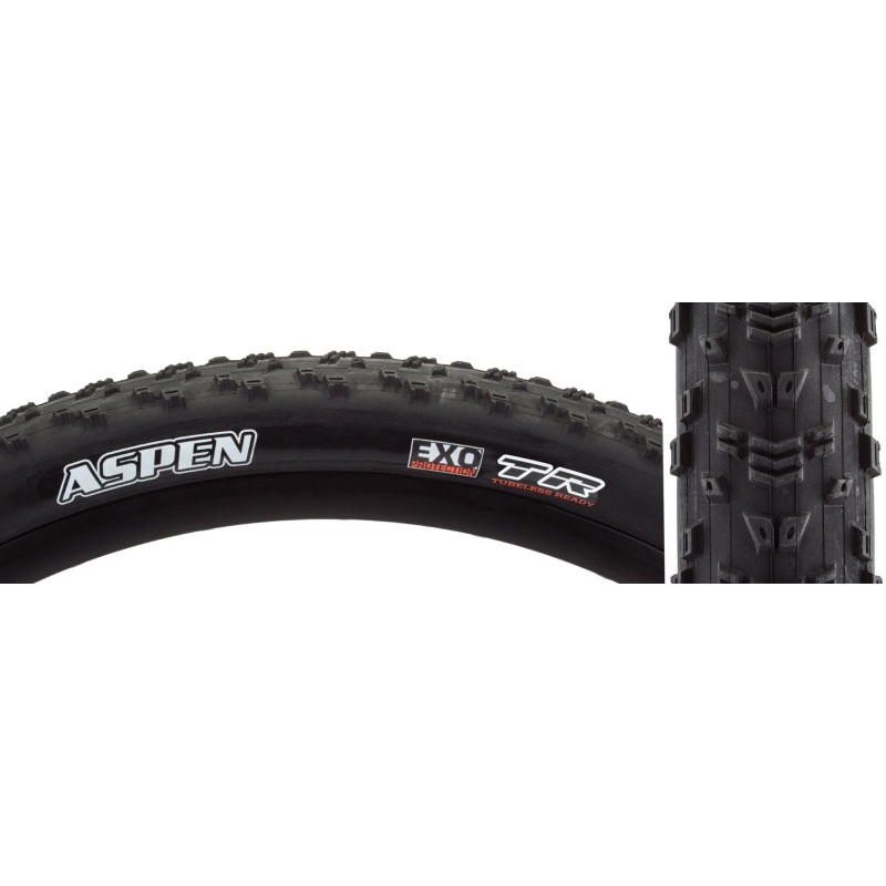 Maxxis Aspen Tire – 29 x 2.25 Tubeless Folding Black Dual EXO
