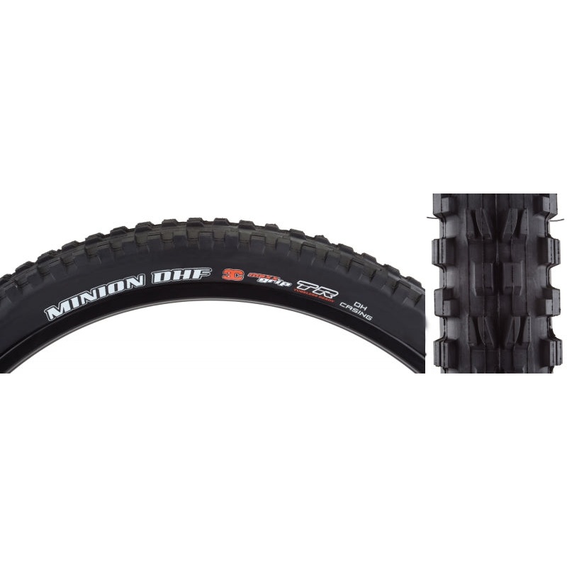 Maxxis Minion DHF Tire – 29 x 2.5 Tubeless Folding BLK 3C Maxx Grip DH Wide Trail