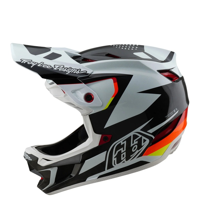 Troy Lee Designs D4 Carbon Full Face Helmet – Optic – Black Black X-Small