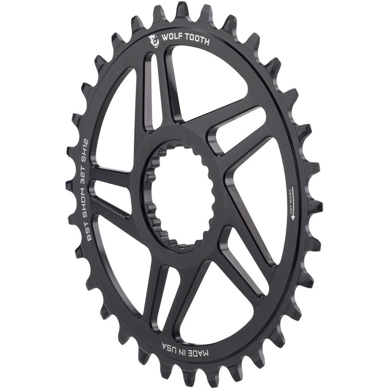 Wolf Tooth Direct Mount Chainring – 28t, Shimano DM, For Boost Cranks, 3mm Offset, Requires 12-Speed Hyperglide+ Chain,