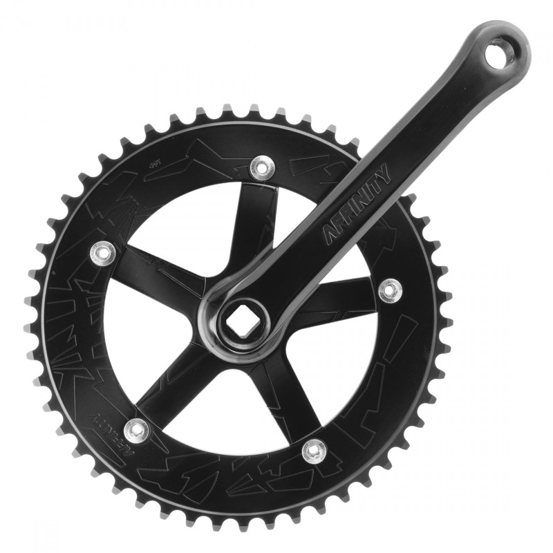 Affinity Pro Track CrankArm Set 170mm Single Speed Aluminum Black
