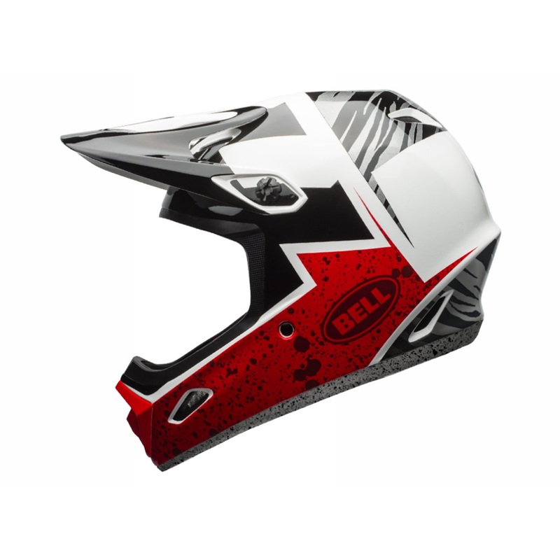 Bell Transfer 9 Full Face Helmet – Black-Red-White Black – Red – White Small