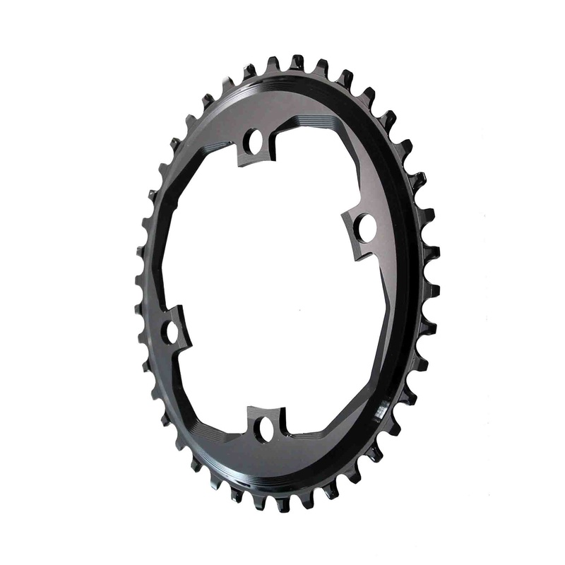 Premium Black Oval Traction Chainrings for APEX 1 Cranks  40T & 42T, Lightweight, Anti-Chain Drop, Designed for Efficiency & Mud Handling 42