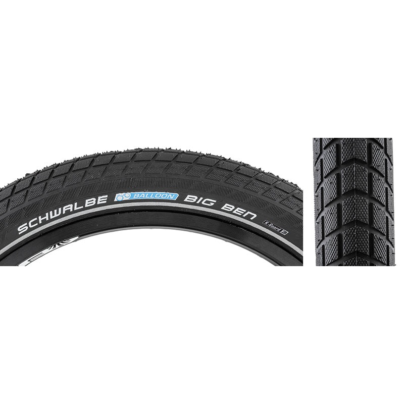 Schwalbe Big Ben Tire – 27.5 x 2 Clincher Wire Black  Active SBC K-Guard