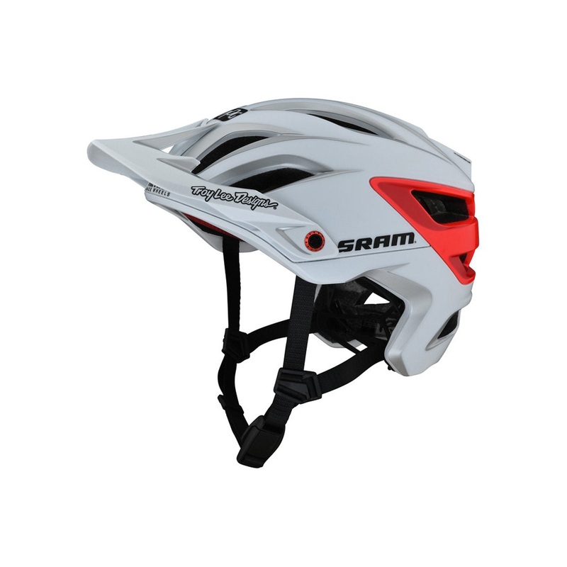 Troy Lee Designs A3 MIPS MTB Helmet – SRAM White SRAM White – Red X-Small/Small