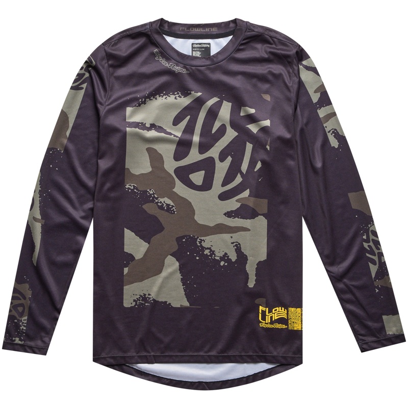 Troy Lee Designs Flowline Long Sleeve MTB Jersey – Confined – Black Black Small