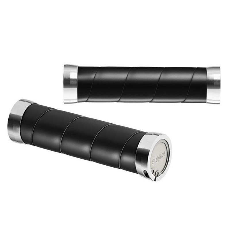 Brooks England Slender Leather Grips – 130/130 – Black Black