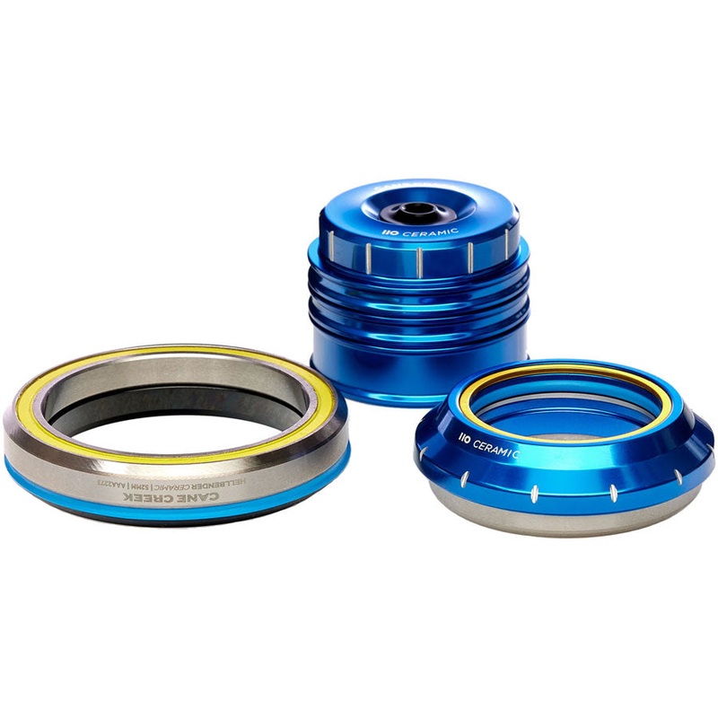 Cane Creek 110 30th Anniversary Headset – IS42/28.6/H9 Upper | IS52/40 Lower, Tapered, Hellbender Ceramic Bearings, Blue