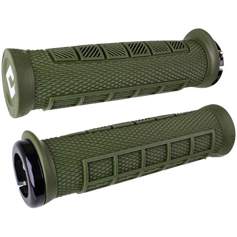 ODI Elite Pro V2.1 Grips – Green/Black, Lock-On