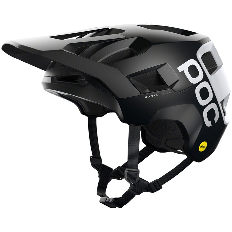 POC Kortal Race MIPS Helmet – Black/White, X-Large/2X-Large