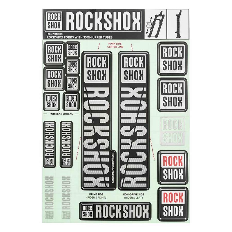 RockShox Fork Decal Kit – 35mm Gray