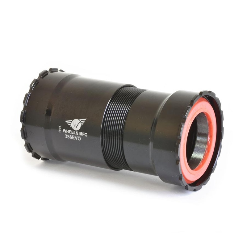 Wheels Manufacturing 386EVO Thread-Together Bottom Bracket – DUB Spindle ABEC-3 Bearing BLK