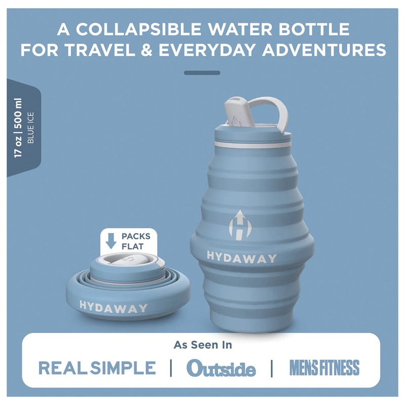 Hydaway Water Bottle Blue Ice 17 Oz