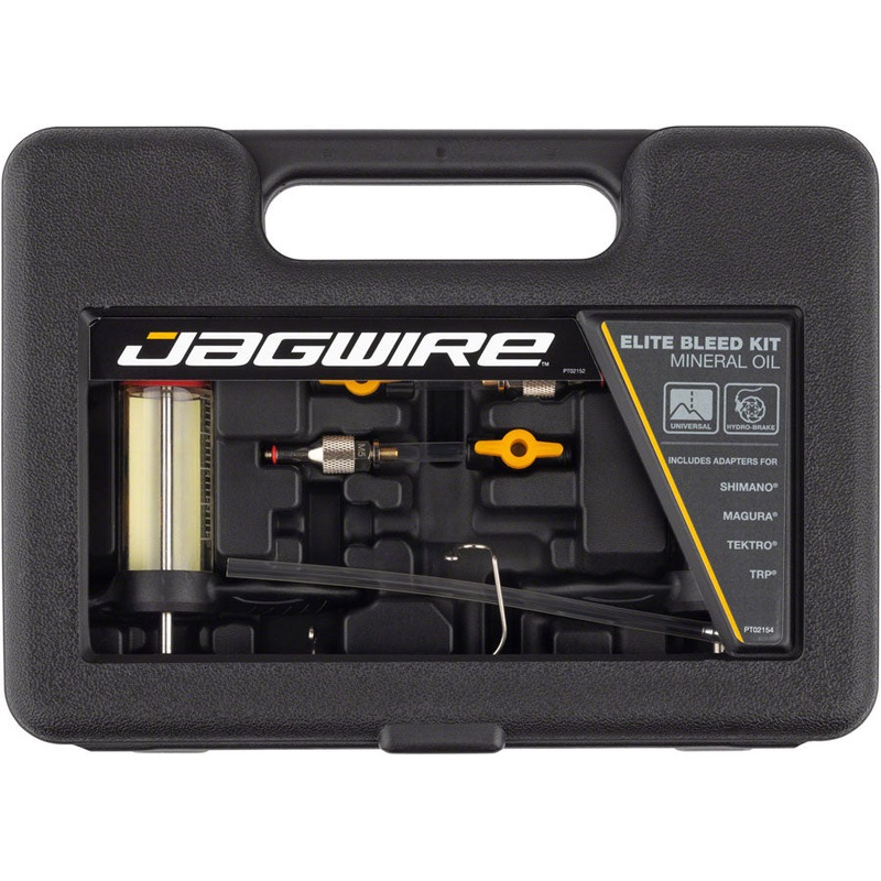 Jagwire Elite Mineral Oil Bleed Kit – Shimano Magura Tektro TRP Hayes Adapters Included
