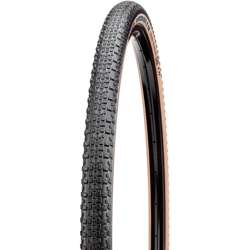 Maxxis Gravel Tire Rambler 700 x 38 Tubeless Folding Black/Dark Tan Dual EXO TB00333800