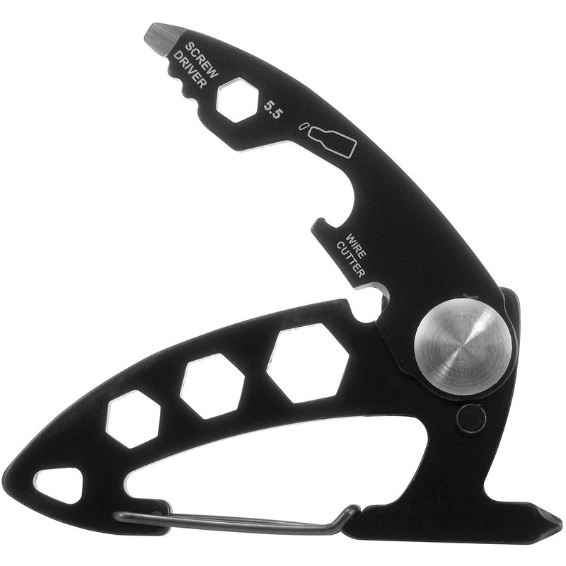 Munkees 9-in-1 Multi-Function Card ToolDurable Stainless Steel Pocket Multi-Tool with Bottle Opener, Screwdriver, Wrenches, and Compact Design 9