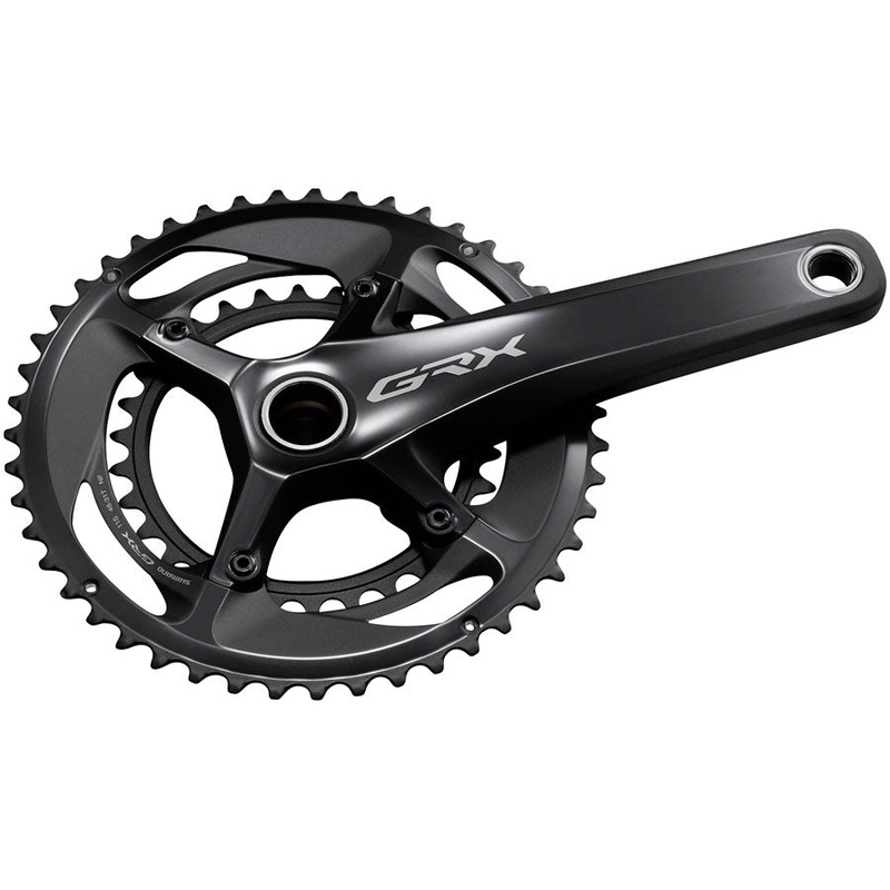 Shimano GRX FC-RX810-2 Crankset – 175mm 11-Speed 48/31t 110/80 BCD Hollowtech II Spindle Interface BLK