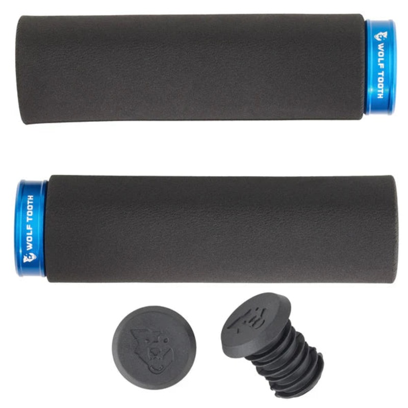 Wolf Tooth Components Lock-On Fat Paw Grip – Black-Blue Black – Blue