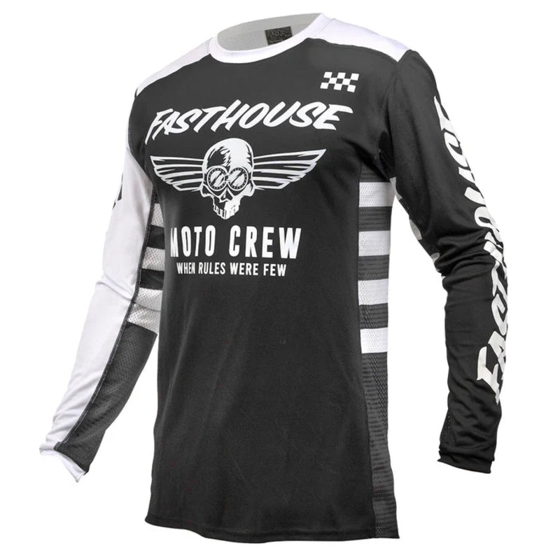 Fasthouse USA Grindhouse Factor Jersey – Black-White Black – White Small