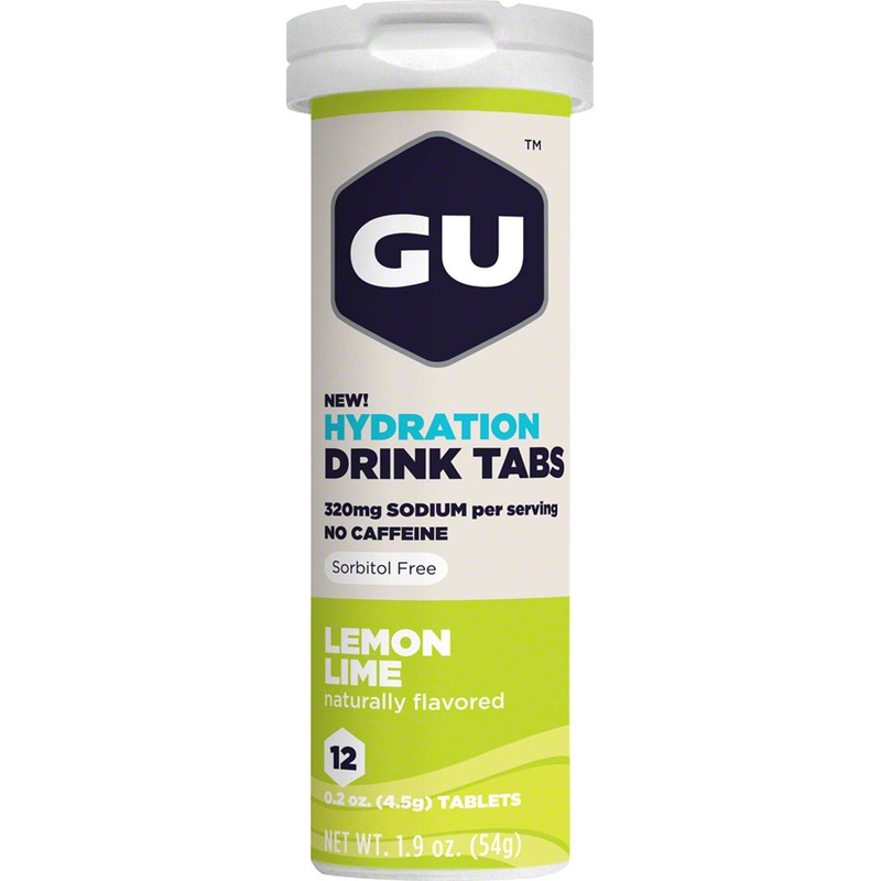 GU Hydration Drink Tabs: Lemon Lime, Box of 8 Tubes