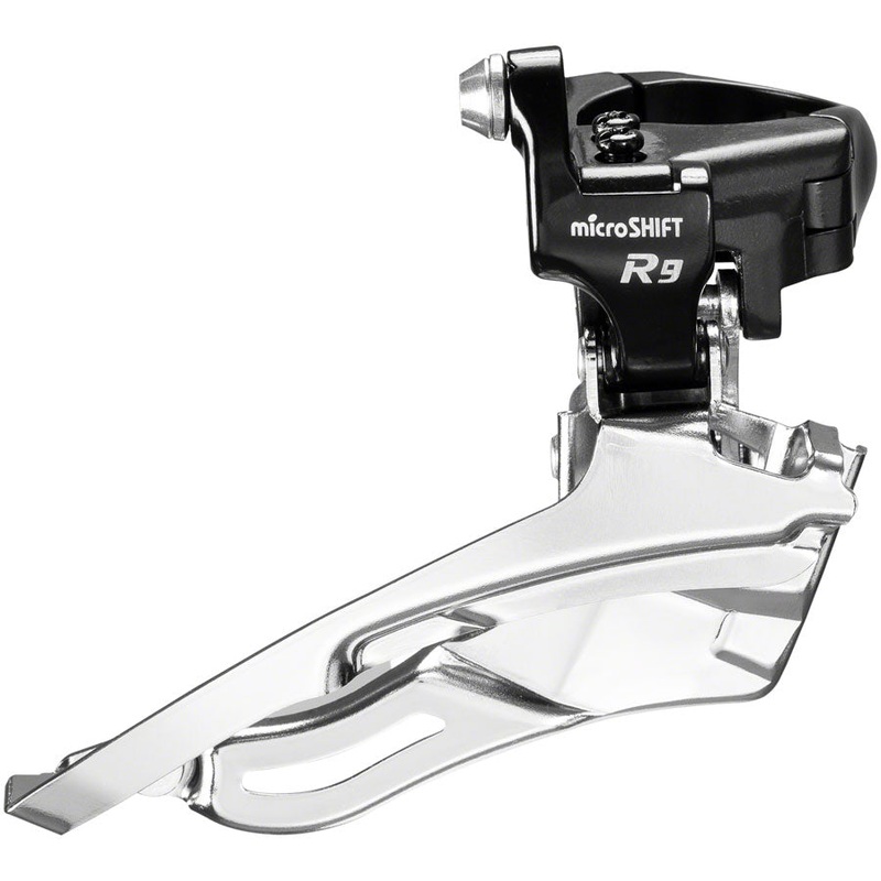 microSHIFT R9-B Triple Front Derailleur – 9-Speed Triple For 50/39/30 RIngs Band Clamp Shimano Road Compatible