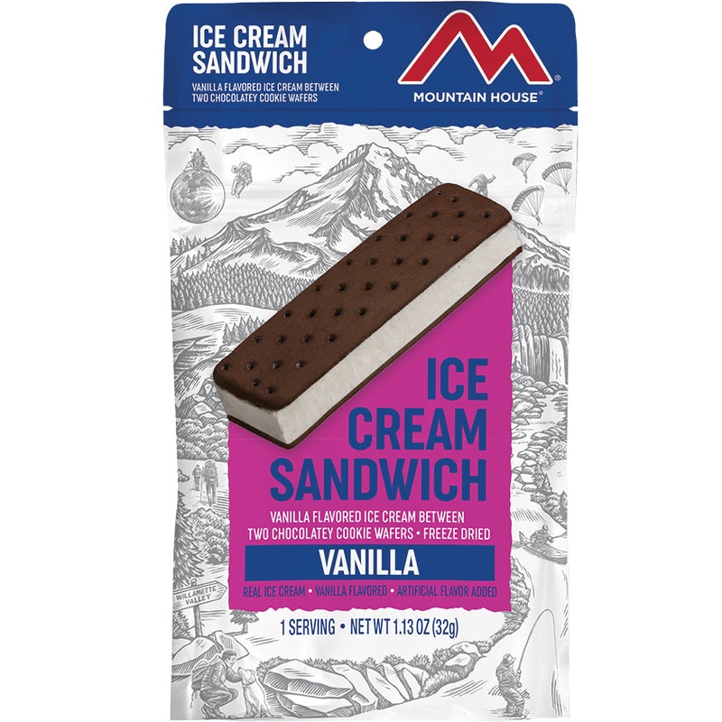 Mountain House Vanilla Ice Cream Sandwich CL Meals – Delicious Snacks & Desserts for Outdoor Adventures