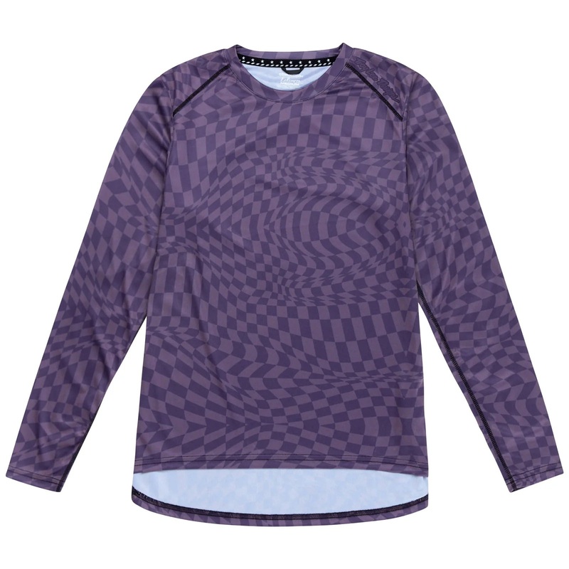 Troy Lee Designs Lilium Long Sleeve MTB Jersey – Womens – Twisted Checkers – Deep Purple Deep Purple X-Small
