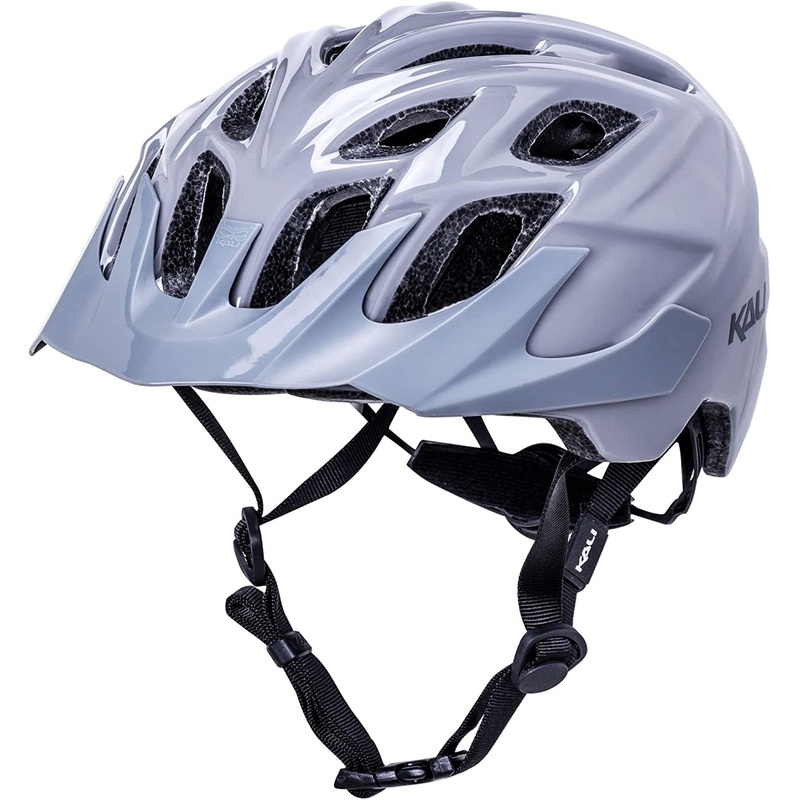Kali Protectives Chakra Solo MTB Helmet – Solid Gloss Gray Gloss Gray Small/Medium