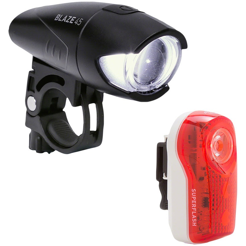 Planet Bike Blaze 1/2 watt/Superflash Headlight/Taillight Set – Black