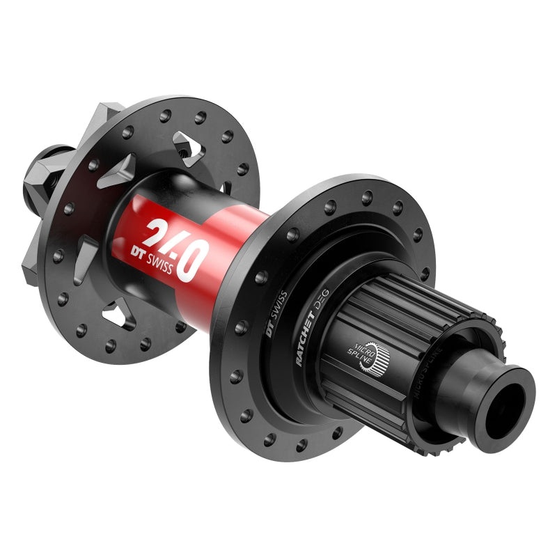 DT Swiss 240 DEG Rear Hub – 12 x 148mm 6-Bolt Micro Spline BLK/Red 32H 90pt