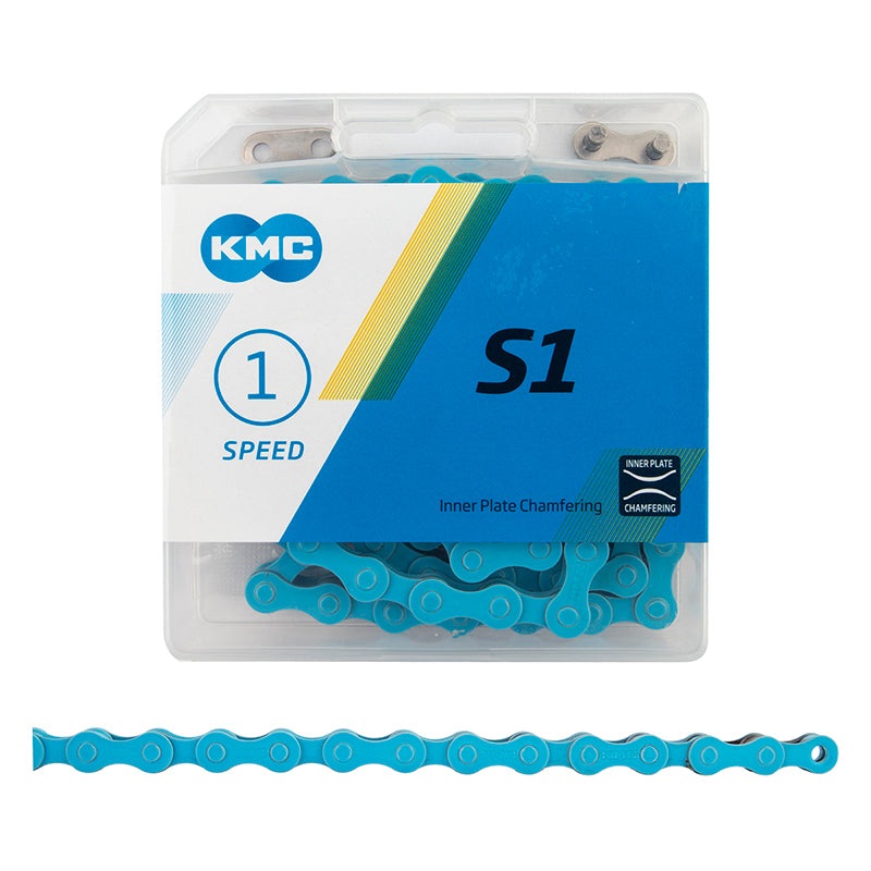 KMC S1 Chain Speed: 1 1/8 Links: 112 Baby Blue