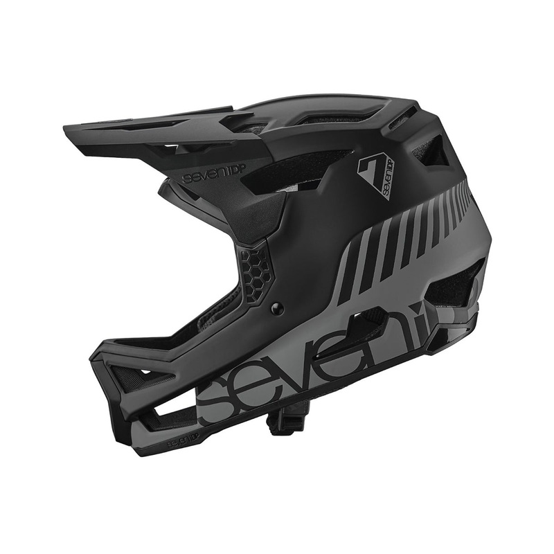 7 iDP Project 23 Fiberglass Full Face Helmet – Graphite-Black Graphite – Black X-Small