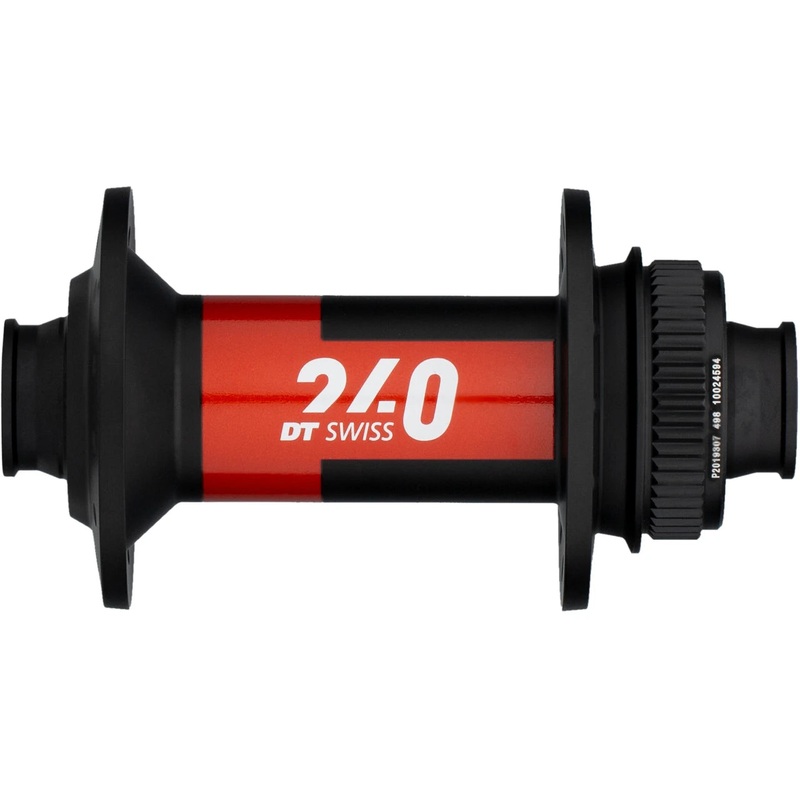 DT Swiss 240 MTB Disc Hub – Front – Centerlock – Black-Red – OEM Black – Red 15x100mm 28h