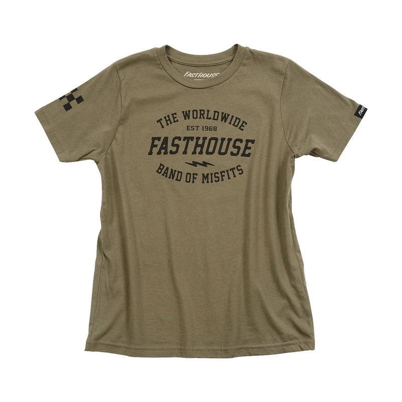 Fasthouse Coalition Tee – Youth – Military Green Military Green X-Large