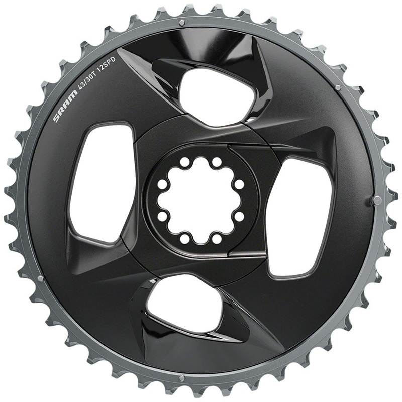 SRAM Force Wide 2×12-Speed Aluminum Chainrings Set | 43t Outer & 30t Inner, 94 BCD, X-Range Gearing, Durable Finish for Road & Gravel Cycling 43T