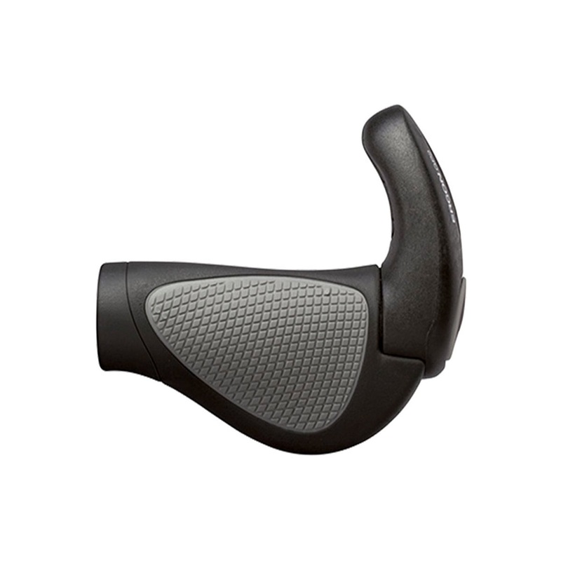 Ergon GP2 Gripshift Grips – Black-Gray Black – Gray Small