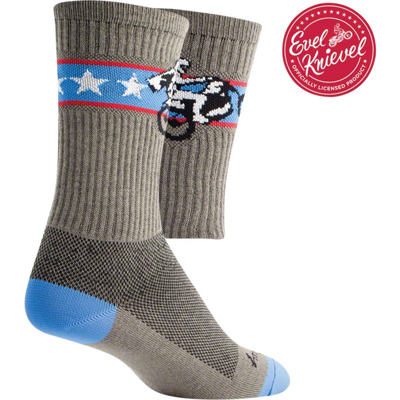 SockGuy Crew Wheelie Socks – 6″, Gray, Large/X-Large