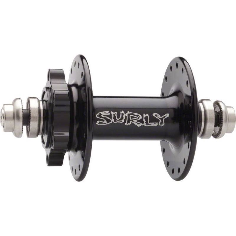 Surly Ultra New Disc Front Hub – QR x 100mm 6-Bolt Black 32h
